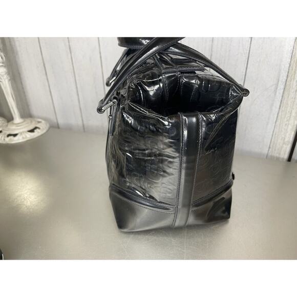 Gucci Horsebit Sherry Line Square Doctor's Bag Handbag Navy Patent Leather - Picture 3 of 16